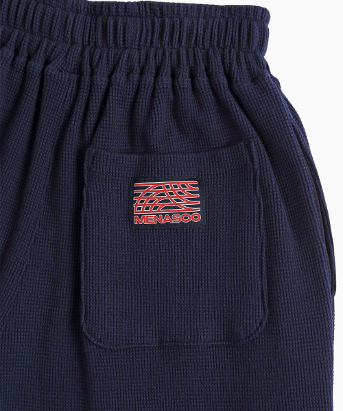 MENASOO（ミナス）の「Track Logo Waffle Jogger Pants_Navy（スウェットパンツ・レディース・ネイビー・F）」の11枚目の写真