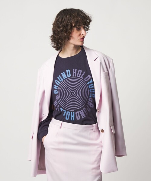 6(ロク)の「<6(ROKU)>HOLD YOUR GROUND ロングスリーブTシャツ(Tシャツ/カットソー・レディース・ネイビー/ホワイト・S/L)」の2枚目の写真