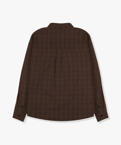 GEECOON（ジークーン）の「クラシックオーバーサイズチェックシャツ GEE257-101 ブラウン（シャツ/ブラウス・メンズ・ブラウン・L/XL）」の4枚目の写真