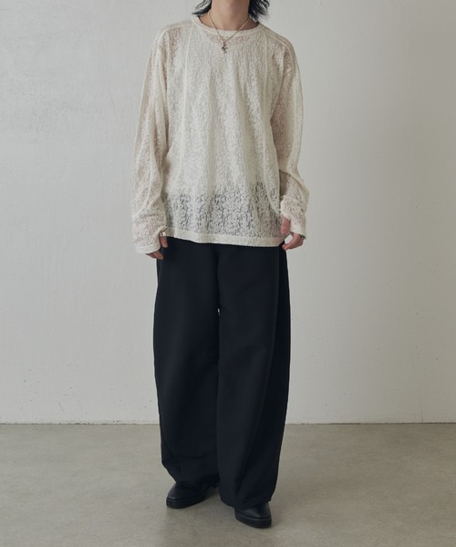 Lui's（ルイス）の「スウィッチングシアーPO（Tシャツ/カットソー・メンズ・グリーン/ホワイト/ブラック・M/S）」の9枚目の写真