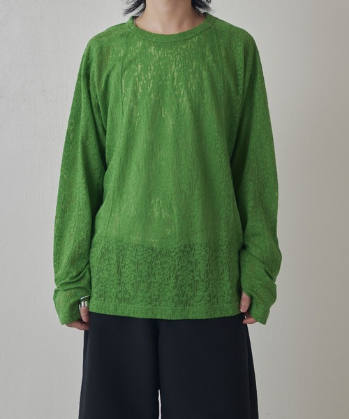 Lui's（ルイス）の「スウィッチングシアーPO（Tシャツ/カットソー・メンズ・グリーン/ホワイト/ブラック・M/S）」の16枚目の写真