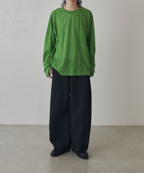 Lui's（ルイス）の「スウィッチングシアーPO（Tシャツ/カットソー・メンズ・グリーン/ホワイト/ブラック・M/S）」の21枚目の写真