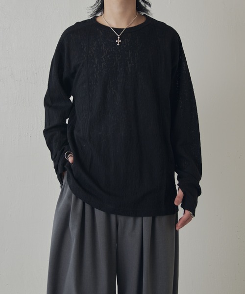 Lui's（ルイス）の「スウィッチングシアーPO（Tシャツ/カットソー・メンズ・グリーン/ホワイト/ブラック・M/S）」の10枚目の写真