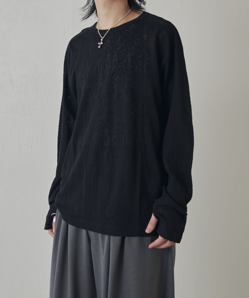 Lui's（ルイス）の「スウィッチングシアーPO（Tシャツ/カットソー・メンズ・グリーン/ホワイト/ブラック・M/S）」の11枚目の写真