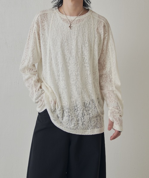 Lui's（ルイス）の「スウィッチングシアーPO（Tシャツ/カットソー・メンズ・グリーン/ホワイト/ブラック・M/S）」の4枚目の写真