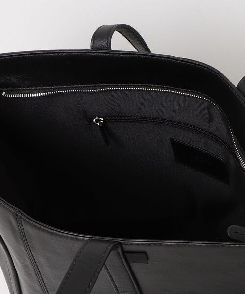 L.E.D.BITES（エルイーディーバイツ）の「レザートートバッグ　ゴートレザー　本革（トートバッグ・メンズ・ブラック・ONE SIZE）」の4枚目の写真