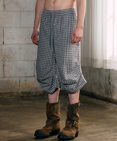 THEVINYLHOUSE(ザバイニルハウス)の「スリークォーターチェックパンツ ブルー(その他パンツ・メンズ・その他・S/M/L)」の4枚目の写真
