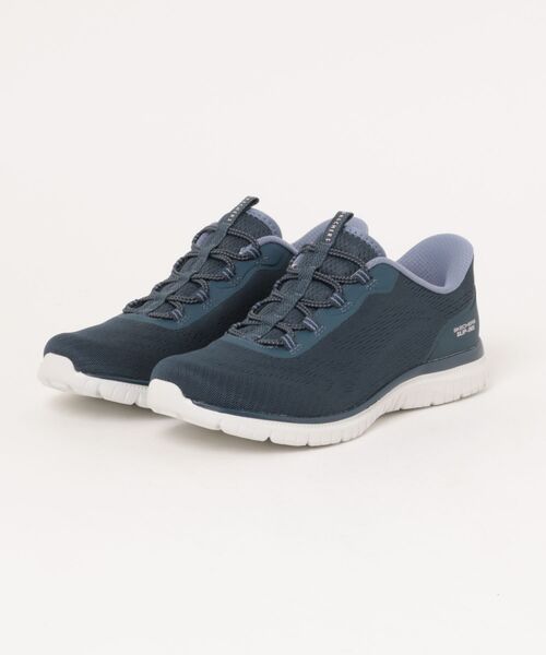 SKECHERS（スケッチャーズ）の「《SKECHERS》VIRTUE（スリッポン・レディース・ネイビー/ブラック×ブラック・22.5cm/23.5cm/24.5cm/23.0cm/24.0cm/25.0cm）」の2枚目の写真