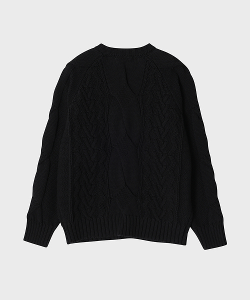 NOIRER FOR WOMAN(ノイアーフォーウーマン)の「ヘビーマルチケーブルニット(ブラック)(ニット/セーター・レディース・その他・FREE)」の3枚目の写真