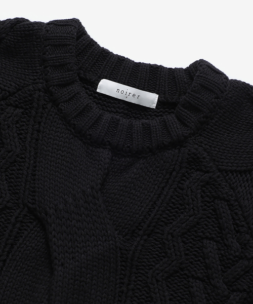 NOIRER FOR WOMAN(ノイアーフォーウーマン)の「ヘビーマルチケーブルニット(ブラック)(ニット/セーター・レディース・その他・FREE)」の4枚目の写真