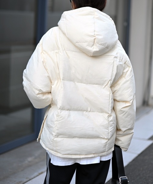 Marient（マリエント）の「アノラックパテッドアウター2（ダウンジャケット/コート・レディース・ブラック/アイボリー・FREE）」の13枚目の写真