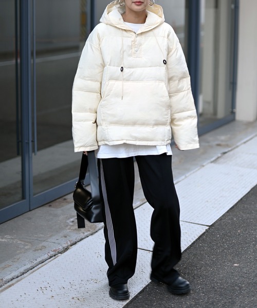 Marient（マリエント）の「アノラックパテッドアウター2（ダウンジャケット/コート・レディース・ブラック/アイボリー・FREE）」の15枚目の写真