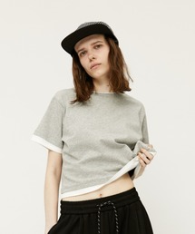 レイヤードコンパクトクロップドTEE