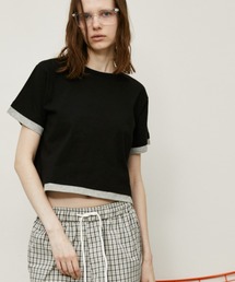 レイヤードコンパクトクロップドTEE