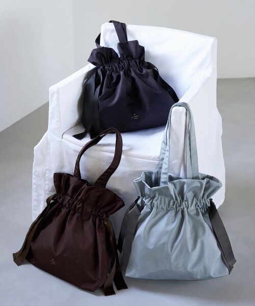 LANVIN en Bleu（ランバンオンブルー）の「グログランギャザートートバッグ（トートバッグ・レディース・ブラック/ブラウン/ブルー系その他/ネイビー・FREE）」の5枚目の写真