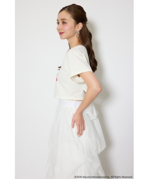 rienda（リエンダ）の「【Emily Paris】Tシャツ（Tシャツ/カットソー・レディース・ホワイト/ライトブラック/パープル・FREE）」の5枚目の写真