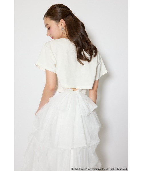 rienda（リエンダ）の「【Emily Paris】Tシャツ（Tシャツ/カットソー・レディース・ホワイト/ライトブラック/パープル・FREE）」の6枚目の写真