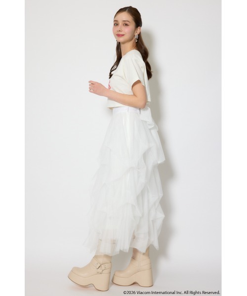 rienda（リエンダ）の「【Emily Paris】Tシャツ（Tシャツ/カットソー・レディース・ホワイト/ライトブラック/パープル・FREE）」の8枚目の写真