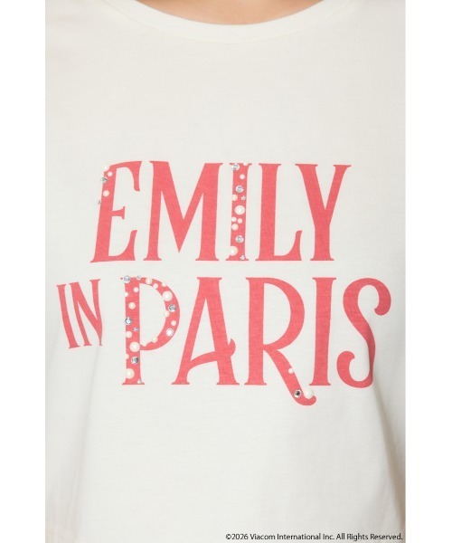 rienda（リエンダ）の「【Emily Paris】Tシャツ（Tシャツ/カットソー・レディース・ホワイト/ライトブラック/パープル・FREE）」の15枚目の写真