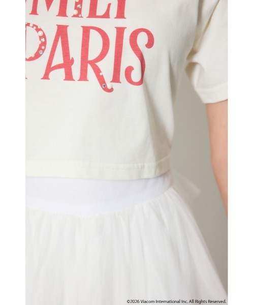 rienda（リエンダ）の「【Emily Paris】Tシャツ（Tシャツ/カットソー・レディース・ホワイト/ライトブラック/パープル・FREE）」の17枚目の写真