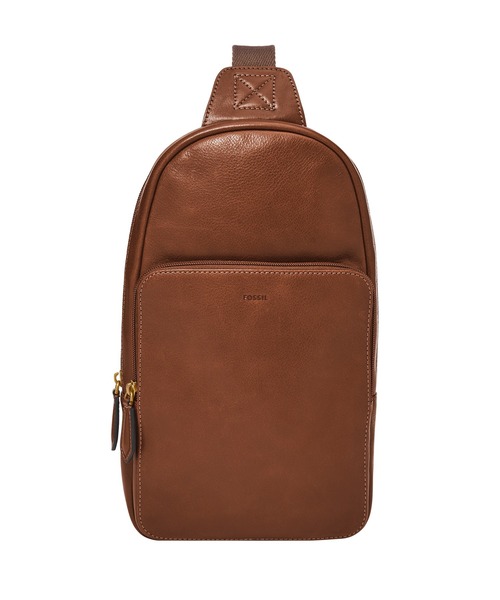 FOSSIL(フォッシル)の「フォッシル 肩かけバッグ メンズ レザー ブラウン スマホ収納可 MBG9646212(ショルダーバッグ・メンズ・ブラウン・FREE)」の1枚目の写真