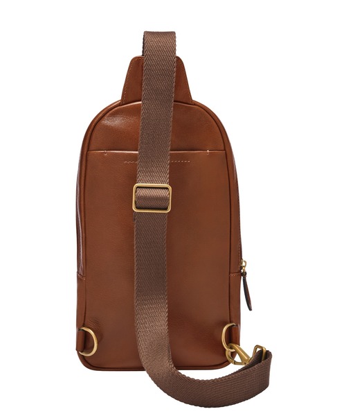 FOSSIL(フォッシル)の「フォッシル 肩かけバッグ メンズ レザー ブラウン スマホ収納可 MBG9646212(ショルダーバッグ・メンズ・ブラウン・FREE)」の4枚目の写真