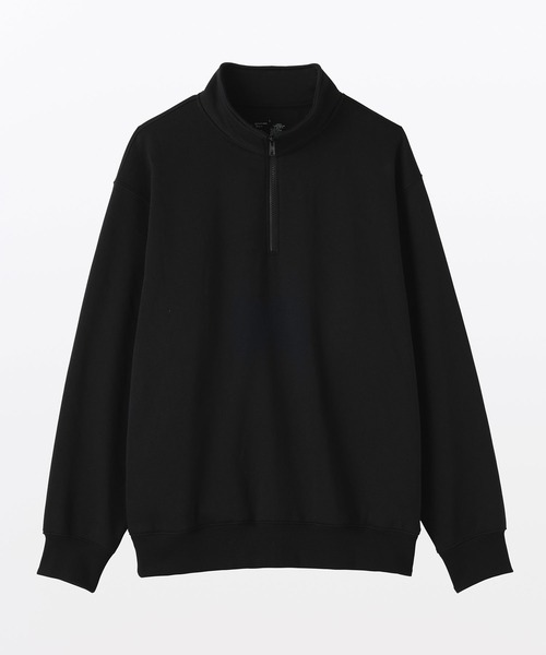 無印良品（ムジルシリョウヒン）の「紳士　ハーフジップスウェットシャツ（スウェット・メンズ・グレー/チャコールグレー/ネイビー/ブラック/スモーキーグリーン系・S/XL/L/M）」の8枚目の写真