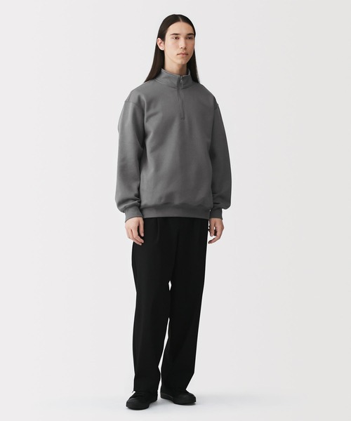 無印良品（ムジルシリョウヒン）の「紳士　ハーフジップスウェットシャツ（スウェット・メンズ・グレー/チャコールグレー/ネイビー/ブラック/スモーキーグリーン系・S/XL/L/M）」の10枚目の写真