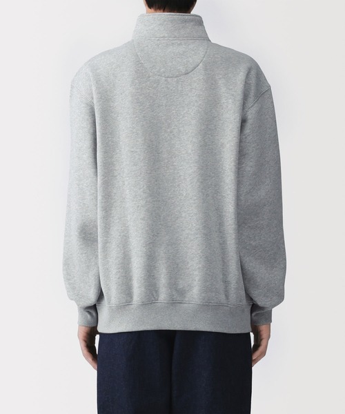 無印良品（ムジルシリョウヒン）の「紳士　ハーフジップスウェットシャツ（スウェット・メンズ・グレー/チャコールグレー/ネイビー/ブラック/スモーキーグリーン系・S/XL/L/M）」の16枚目の写真
