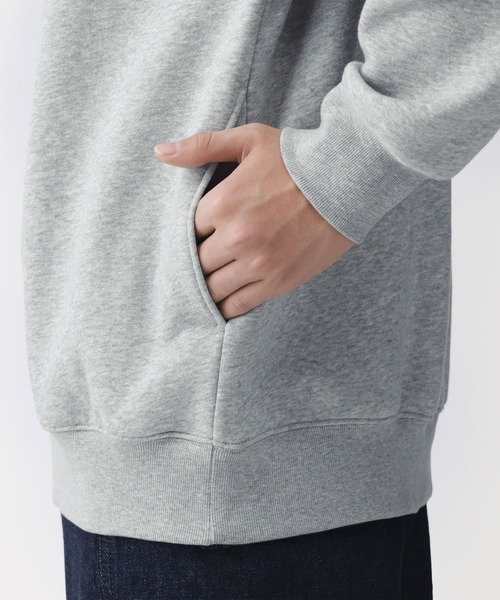 無印良品（ムジルシリョウヒン）の「紳士　ハーフジップスウェットシャツ（スウェット・メンズ・グレー/チャコールグレー/ネイビー/ブラック/スモーキーグリーン系・S/XL/L/M）」の18枚目の写真