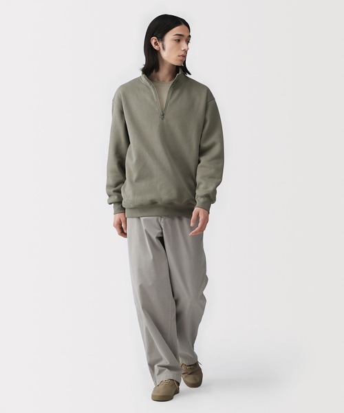 無印良品（ムジルシリョウヒン）の「紳士　ハーフジップスウェットシャツ（スウェット・メンズ・グレー/チャコールグレー/ネイビー/ブラック/スモーキーグリーン系・S/XL/L/M）」の22枚目の写真