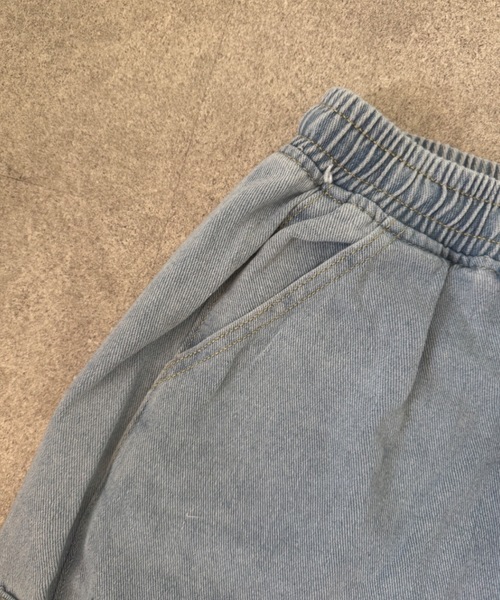 SHEPP（シープ）の「【26年春新作】【UNISEX】ワイドシルエット デニム バミューダパンツ（デニムパンツ・メンズ・ライトブルー/インディゴブルー・L/M）」の21枚目の写真