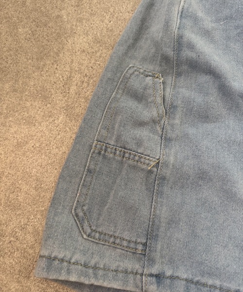 SHEPP（シープ）の「【26年春新作】【UNISEX】ワイドシルエット デニム バミューダパンツ（デニムパンツ・メンズ・ライトブルー/インディゴブルー・L/M）」の22枚目の写真