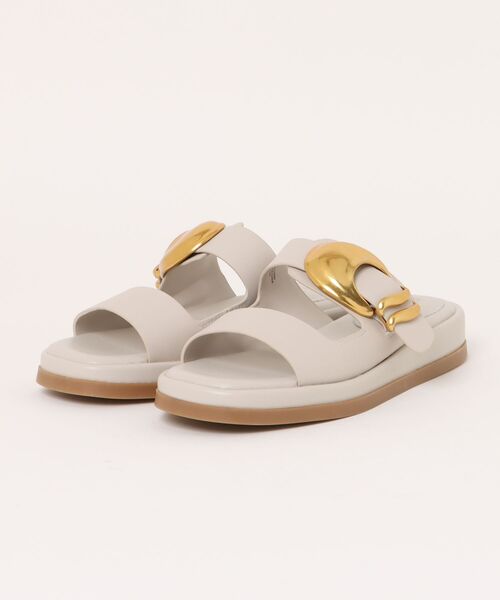 STEVE MADDEN（スティーブマデン）の「フラットサンダル/S.MADDEN BAY-RIDGE-XS（サンダル・レディース・ブラック/アイボリー・23.0cm/24.5cm/24.0cm/23.5-24/23.5cm/22.5cm）」の5枚目の写真