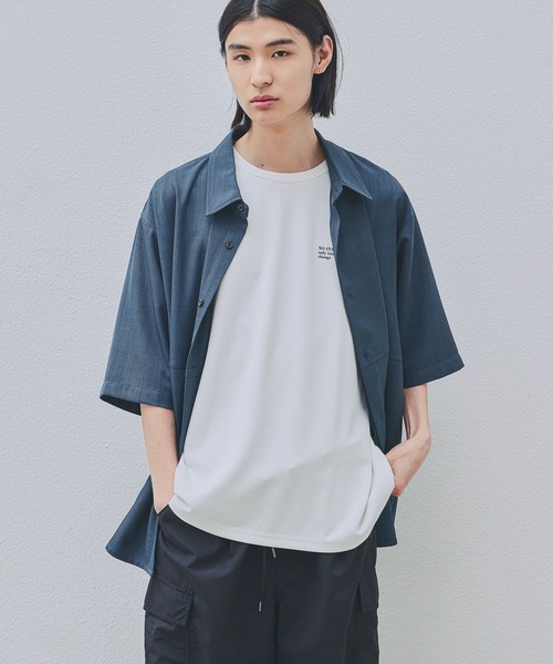 LAKOLE(ラコレ)の「<吸水速乾>ドライレギュラー半袖シャツ / 645769(シャツ/ブラウス・メンズ・グレイッシュベージュ/ブラック/ライトグレー/ホワイト/ネイビー・X-LARGE/LARGE/MEDIUM/SMALL)」の5枚目の写真