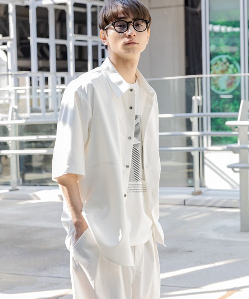 LAKOLE(ラコレ)の「<吸水速乾>ドライレギュラー半袖シャツ / 645769(シャツ/ブラウス・メンズ・グレイッシュベージュ/ブラック/ライトグレー/ホワイト/ネイビー・X-LARGE/LARGE/MEDIUM/SMALL)」の8枚目の写真