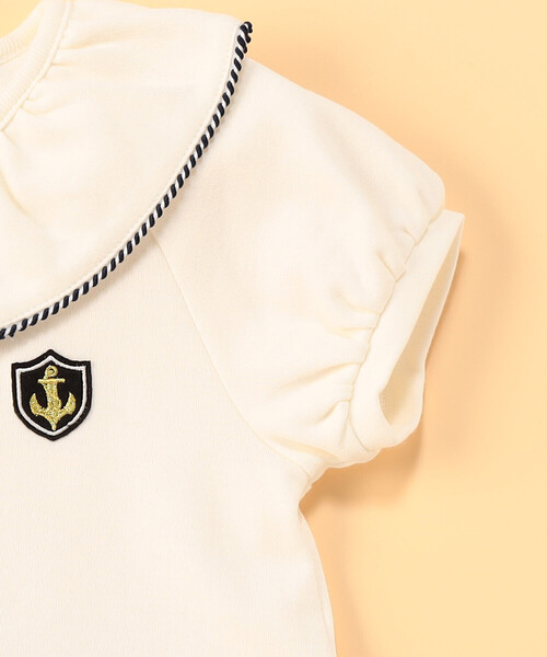 COMME CA ISM(コムサイズム)の「マリンフリル襟 ツーウェイオール(ロンパース・キッズ・オフホワイト・60-80cm)」の6枚目の写真