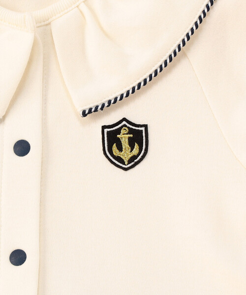 COMME CA ISM(コムサイズム)の「マリンフリル襟 ツーウェイオール(ロンパース・キッズ・オフホワイト・60-80cm)」の8枚目の写真