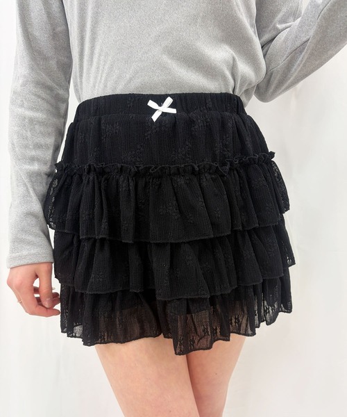 frunco（フランコ）の「【ZOZOTOWN限定】レースティアードミニスカート（スカート・レディース・ブラック/ブルー/ピンク/ホワイト・FREE）」の7枚目の写真