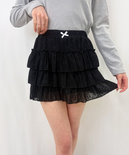 frunco（フランコ）の「【ZOZOTOWN限定】レースティアードミニスカート（スカート・レディース・ブラック/ブルー/ピンク/ホワイト・FREE）」の14枚目の写真