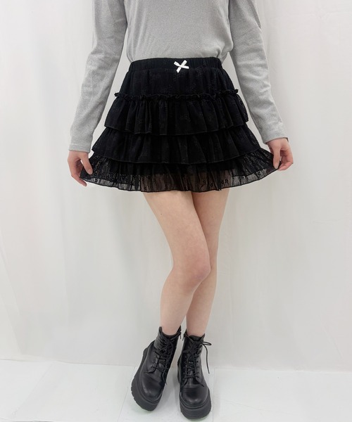 frunco（フランコ）の「【ZOZOTOWN限定】レースティアードミニスカート（スカート・レディース・ブラック/ブルー/ピンク/ホワイト・FREE）」の16枚目の写真