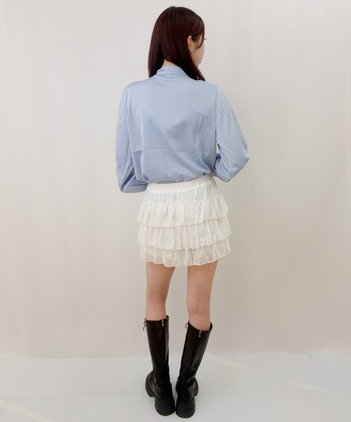 frunco（フランコ）の「【ZOZOTOWN限定】レースティアードミニスカート（スカート・レディース・ブラック/ブルー/ピンク/ホワイト・FREE）」の13枚目の写真