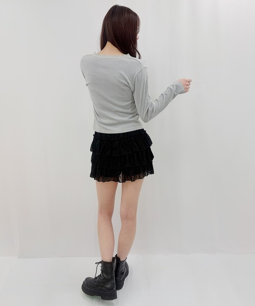 frunco（フランコ）の「【ZOZOTOWN限定】レースティアードミニスカート（スカート・レディース・ブラック/ブルー/ピンク/ホワイト・FREE）」の20枚目の写真
