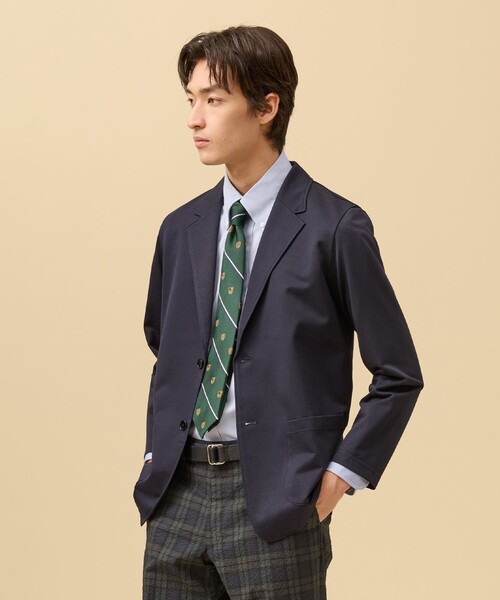J.PRESS(ジェイプレス)の「【KANEMASA JERSEY】メランジチドリジャージー カットジャケット(テーラードジャケット・メンズ・ネイビー系/グレー系・MEDIUM/LARGE/SMALL/X-LARGE)」の2枚目の写真