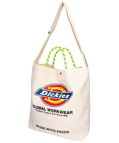 Dickies(ディッキーズ)の「【DICKIES/ディッキーズ】LOGO PRINT ROPE 2WAY SHOULDER / ロゴプリントロープ2wayショルダーバッグ(ショルダーバッグ・メンズ・オフホワイト/アイボリー/ブラック/ブラック系・FREE)」の1枚目の写真
