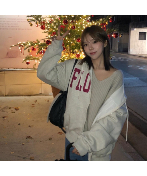 HAVISM(ヘビズム)の「FLOWER ZIP UP HOOD(OATMEAL)(パーカー・レディース・その他・ONE SIZE)」の2枚目の写真