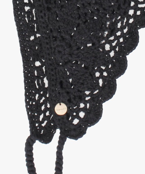 Chapeau d' O（シャポードオー）の「Chapeau d' O  Flower Croche Scarf / シャポードオー（ヘアバンド・レディース・ブラック/ブラウン/ホワイト・FREE）」の19枚目の写真