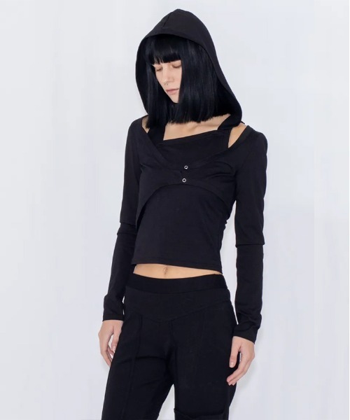 VIAVANDA（ヴィアヴァンダ）の「2WAY LAYERED TOP（その他トップス・レディース・グレー/ブラック・FREE）」の21枚目の写真