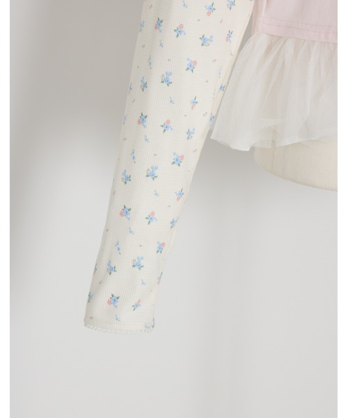 Lolime by mellfy memory(ロリミー バイ メルフィーメモリー)の「floral layered long sleeve(Tシャツ/カットソー・レディース・ホワイト/ピンク・M/LL)」の6枚目の写真