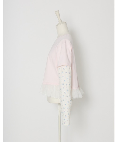 Lolime by mellfy memory(ロリミー バイ メルフィーメモリー)の「floral layered long sleeve(Tシャツ/カットソー・レディース・ホワイト/ピンク・M/LL)」の22枚目の写真